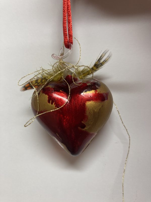 glass heart - medium, approx. 5 cm/2 inch high - Image 2